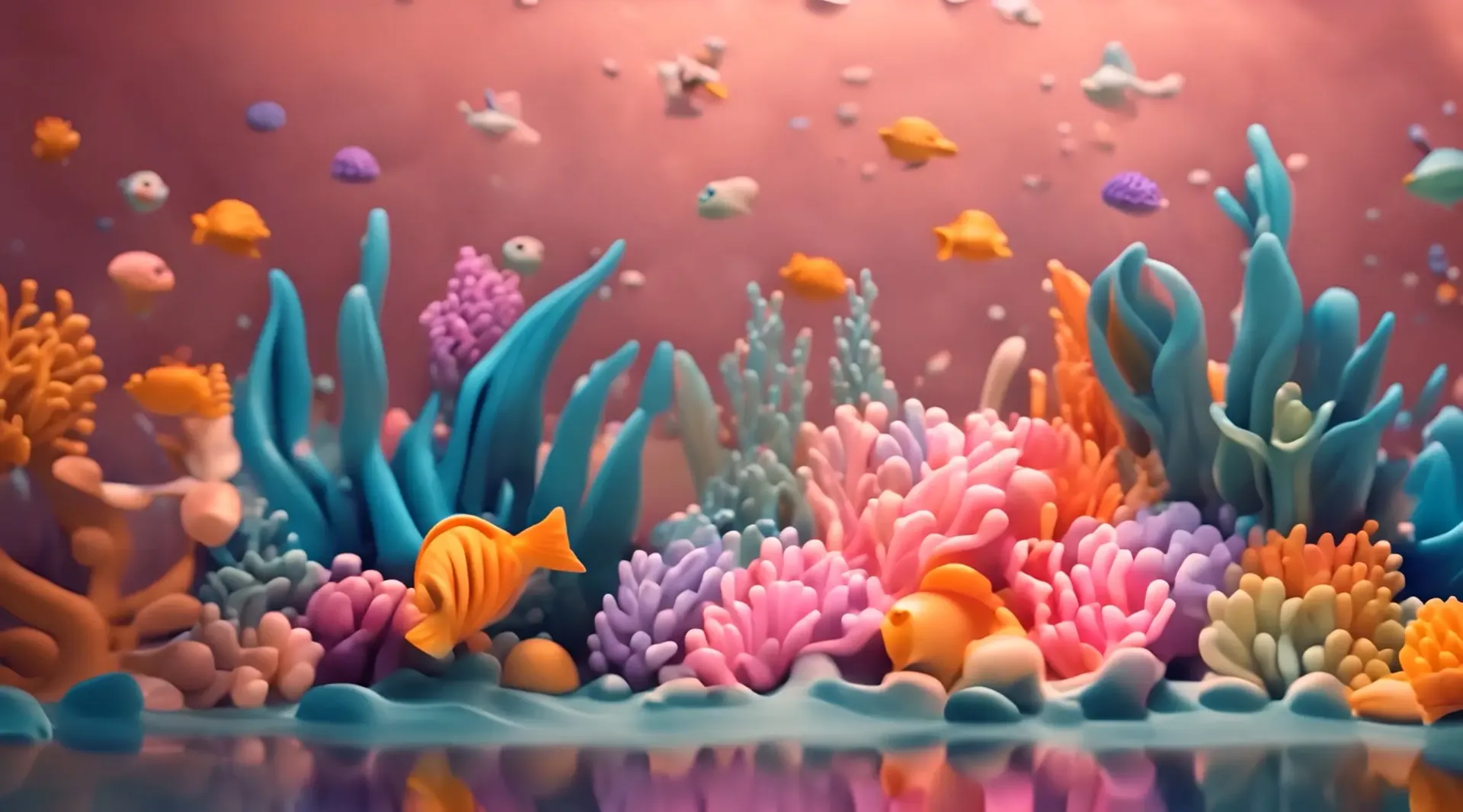 Vibrant Underwater Wonderland Cinematic Stock Video Clip